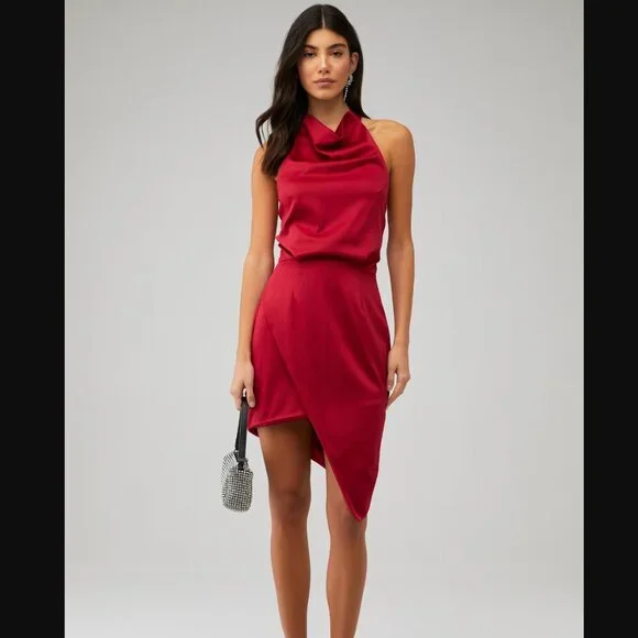 camo asymmetric satin cocktail dress 6578891